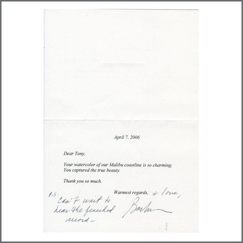 Barbara streisand 2006 signed - barbara,